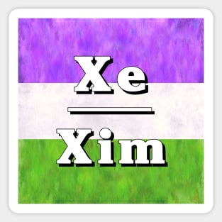 Xe-Xim Pronouns: Genderqueer Sticker